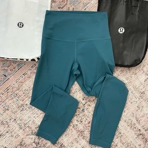 Like New Lululemon Desert Teal Align Pants | 25” inseam leggings | Size 4